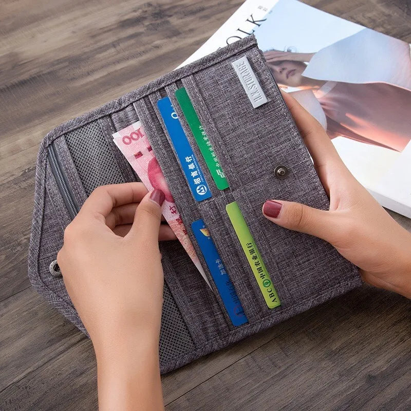 RFID Blocking Passport & Card Travel Organizer Bag