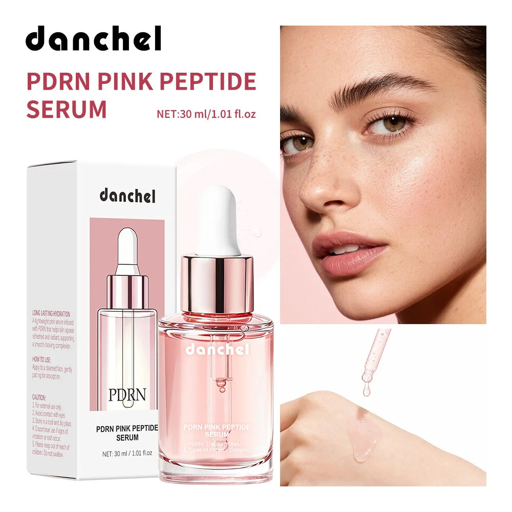 PDRN Pink Peptide Serum Improve Dullness Enhance Elasticity Long-Lasting Hydration Natural Formula Dropper Design Skincare Serum Oasis Select PDRN Peptide Serum