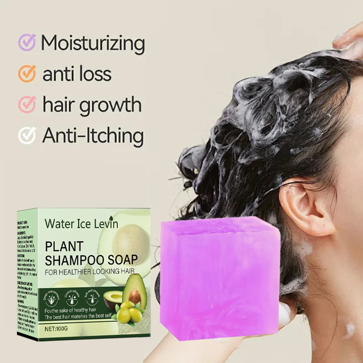 Collagen & Olive Oil Shampoo Soap Bar – Moisturizing Hair Cleanser Shampoo Soap Bar Oasis Select