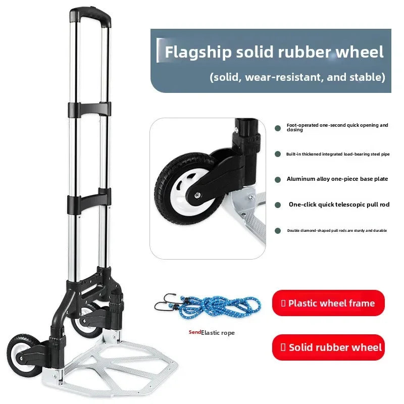 Multi-functional Climbing stairs, hand-pulled cart, luggage cart, trolley cart, small pull cart, folding small trailer Oasis Select B-HEI