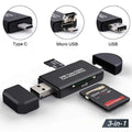 USB Type C Adapter 3 in 1 Computer Android Mobile Phone Dual Use Typec Multifunctional OTG Card Reader Mini Camera TF SD Card Oasis Select 3 in 1 USB Adapter
