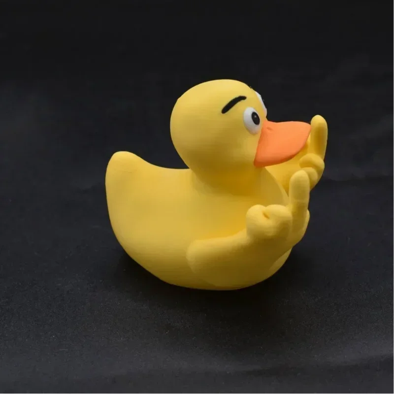 Duck hands with middle finger ornaments home garden resin craft design ornaments cute duck swimming office desk funny decorative Oasis Select