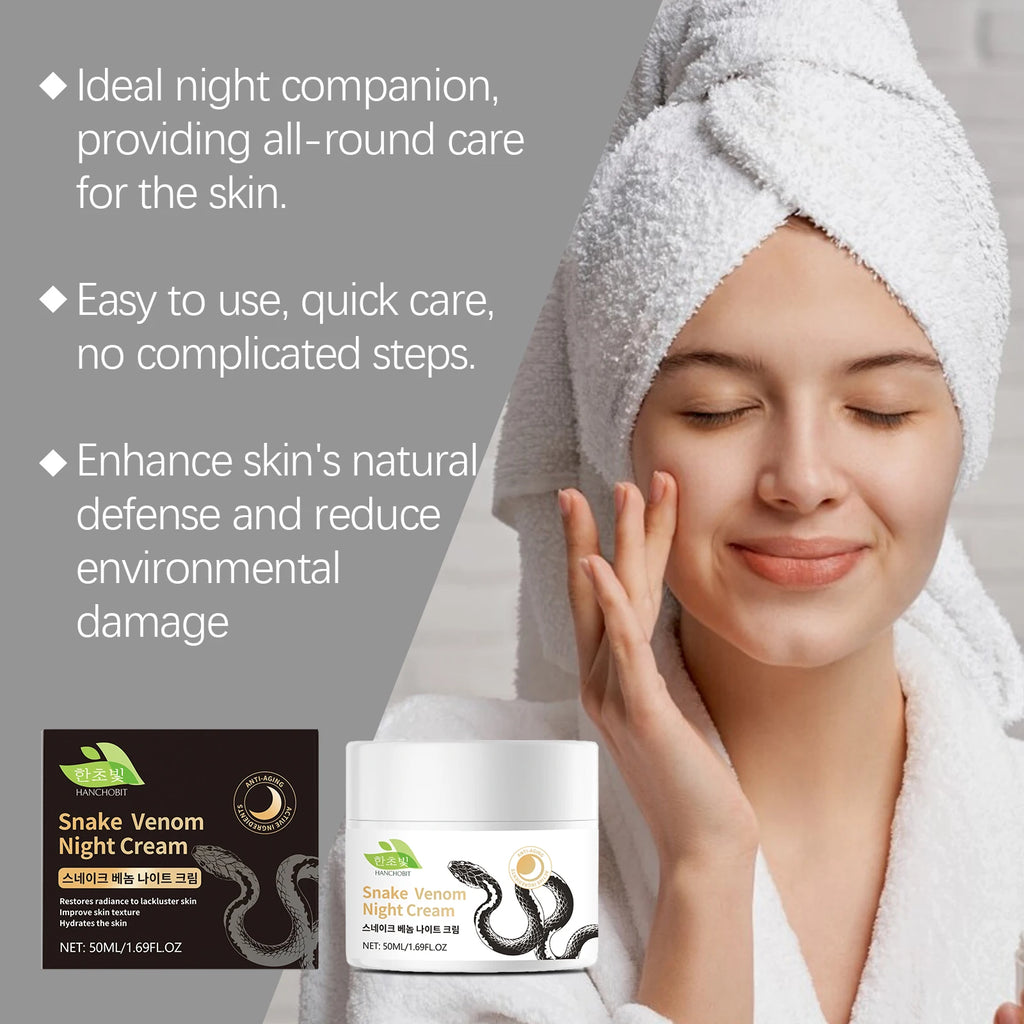 Hanchobit Snake Venom Night Cream – 50ml Deep Nourishment Night Face Cream Oasis Select