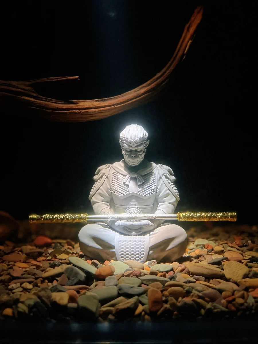Fish tank landscape Sun Wukong battle Buddha decoration micro landscape decoration submerged small stone Zen decoration Oasis Select