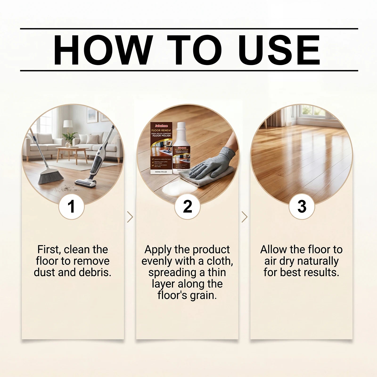 Wood Floor Restorer Professional Cleaner Household Decontamination Scratch Remover Forms Smooth Durable Protective Coating Oasis Select