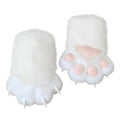 Cartoon Cosplay Furry Cat Paw Mittens Kawaii Squeaky Kigurumi Fursuit Thicken Warm Plush Cat Claw Gloves Gifts Oasis Select L White Pink