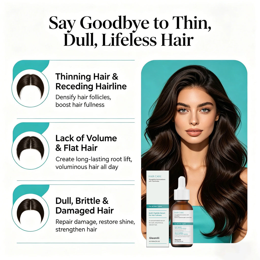 Gleamxi Multi Peptide Hair Serum – Anti-Frizz & Thickening
