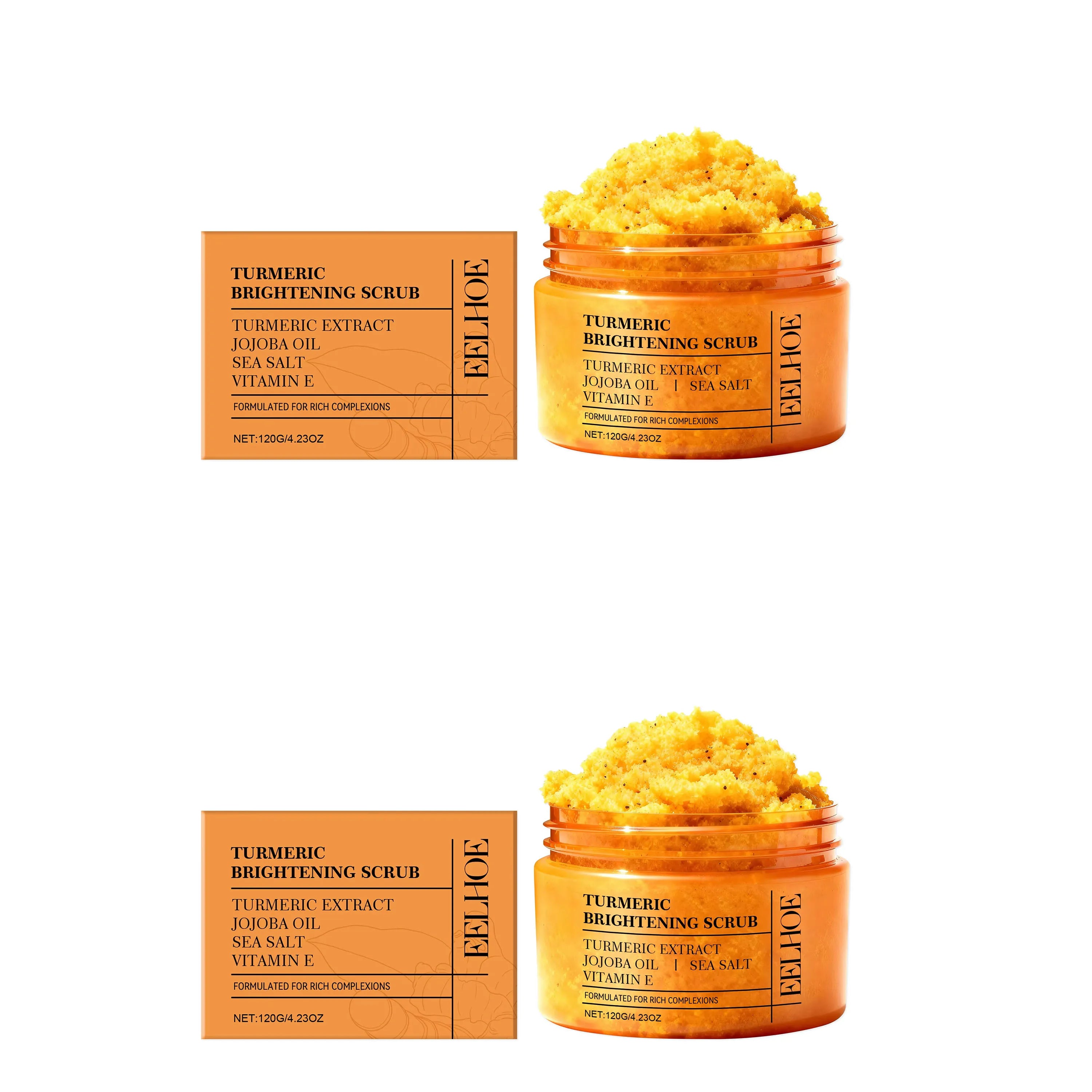 Turmeric Body Scrub – Hydrating & Smoothing Cream | 120g Body Scrub Cream Oasis Select 2pcs