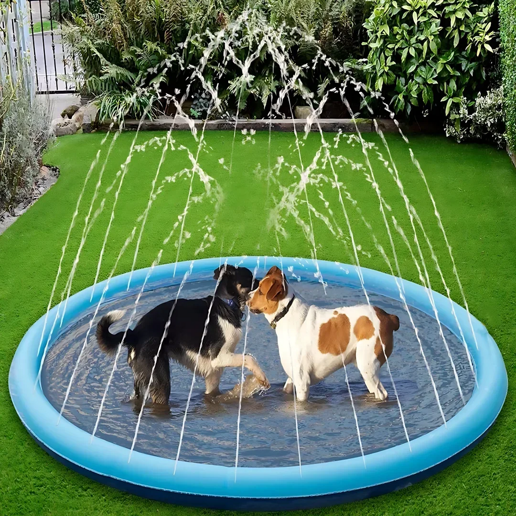 100/150/200cm Pet Swimming Pool Inflatable Sprinkler Pad Outdoor Water Fountain Play Mat Summer Cooling Toy for Dogs and Puppies Oasis Select