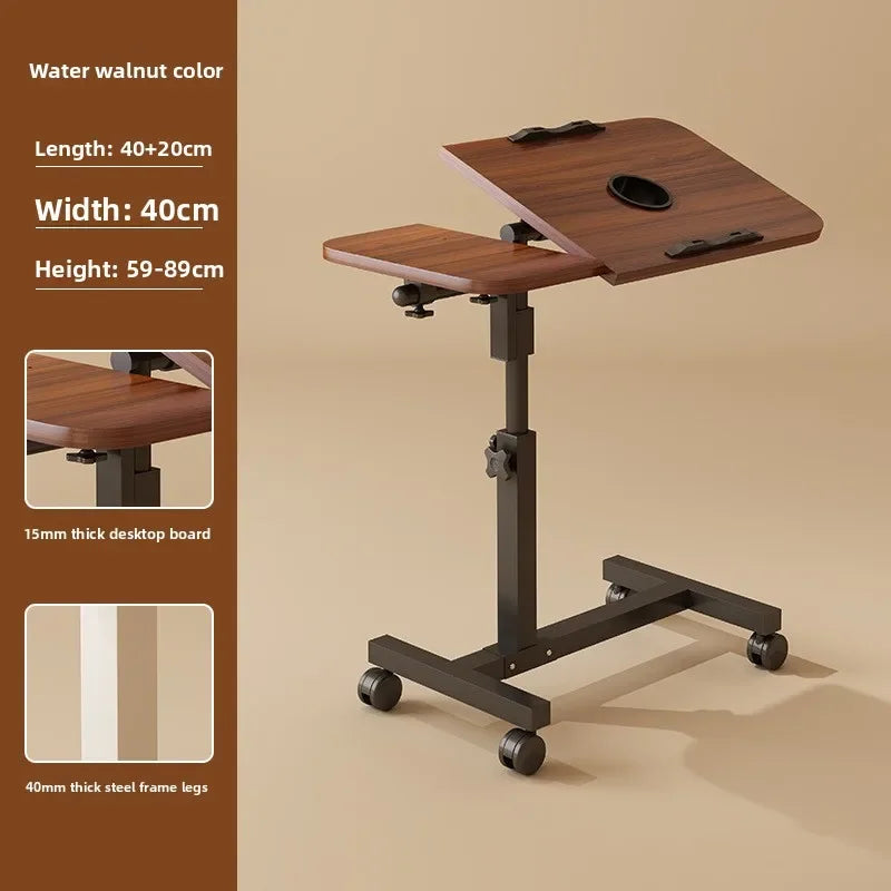 Multi-functional Household GoodsMovable Lifting Bedside Table, Living Room Sofa Side, Home Bedroom Computer Table Oasis Select Butternut A