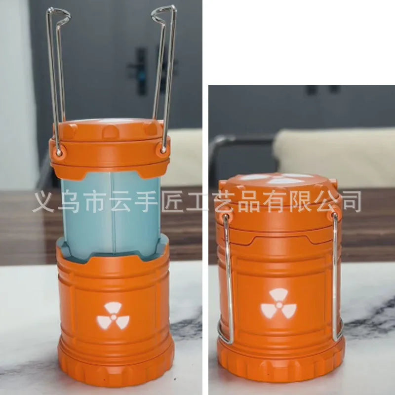Nuclear Reactor Lantern Gift Mini Handheld Nuclear Reactor Lantern Toy Doomsday Nuclear Reaction Push Simulation Illuminator Oasis Select Orange 190mmX68mm