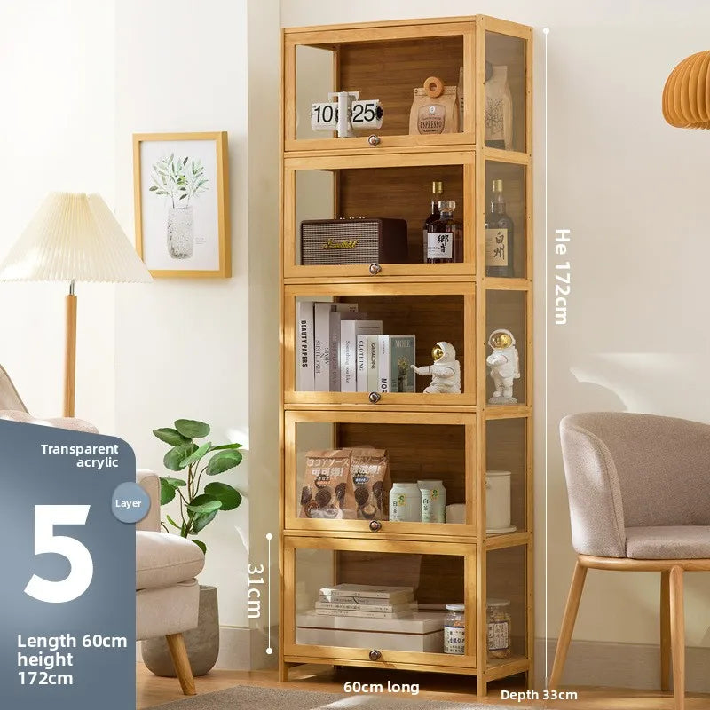 Storage Cabinet Locker Household Baby Wardrobe Children's Toys Snacks Simple Locker Multi-function Household Floor Cabinet Oasis Select Five doors 60 long