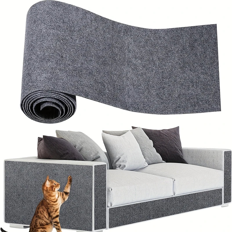 DIY Self-Adhesive Cat Scratching Mat Trimmable Cat Carpet Cat Scratching Carpet Corner Wall Cat Scratch Sofa Furniture Protector Oasis Select