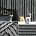 New Black and Gray Grille Imitation Wood Grain Self-adhesive Waterproof Wallpaper New Chinese Style Background Wall Wallpaper Oasis Select 9560 45cmX1m