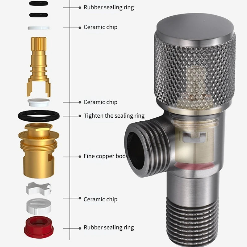 G1/2 Brass Triangle Stop Valve – Universal Water Inlet Valve Brass Stop Valve Oasis Select