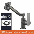 Multifunction Bathroom Kitchen Sink Faucet Swivel Cold Hot Water Tap with 2 Modes Basin Water Tap Oasis Select Grey G1/2