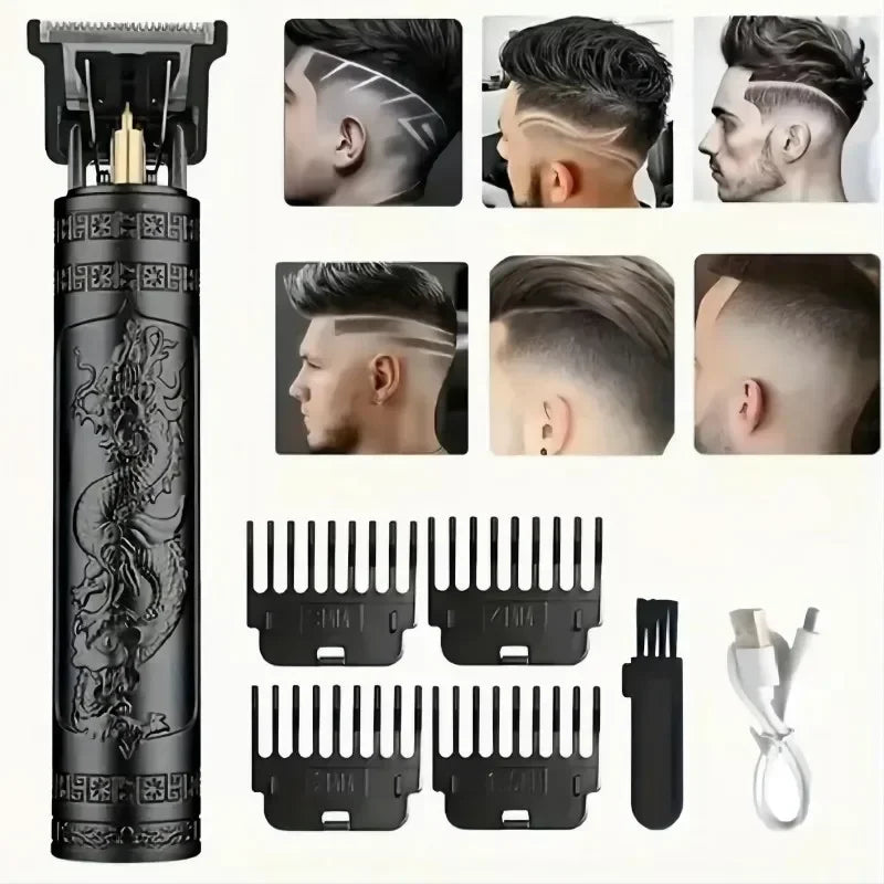 New Retro T9 Hair Clipper For Men, Electric Shaver, Rechargeable Hair Clipper, Portable Cordless Beard Trimmer Oasis Select