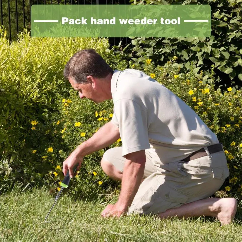 Heavy-Duty Weed Puller Tool - Ergonomic Root Remover for Lawn, Patio Gravel, Effortless Manual Weeding Tool with Non-Slip Grip Oasis Select