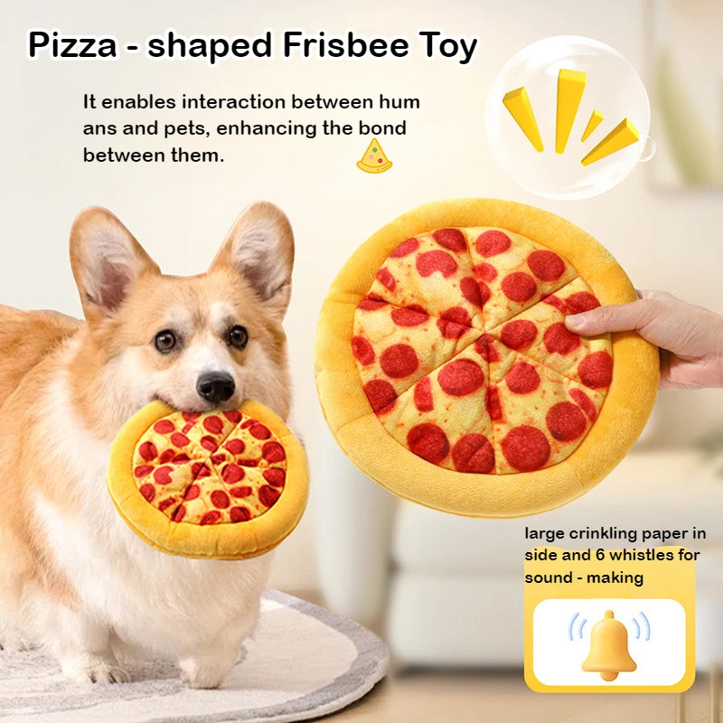 Dog Bite Sound Toy Fun Pizza BB Is Called Interactive Training Bite Resistant Artificial Pet Teething Dog Toys for Small Dogs Oasis Select
