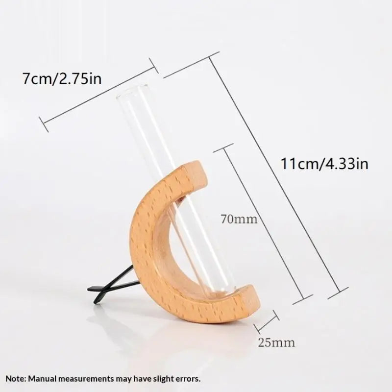 Flower Vase Clip Eco-friendly Personalized Wooden Car Vent Clip Vase Dashboard Decor Unique Flower Display Clip Desktop Ornament Oasis Select