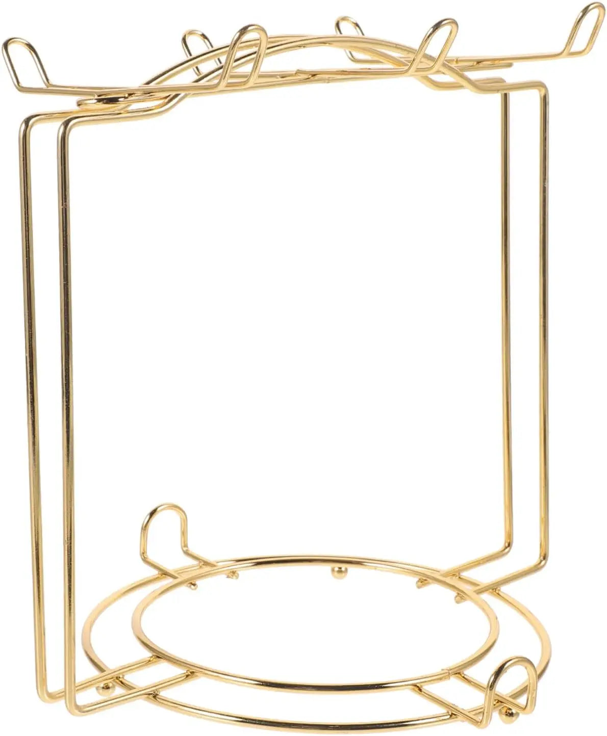 Tea Cup Saucer Display Stand Solid Metal One Piece Countertop Kitchen Cafe Bar Space Saving Organizer Decor Rack Oasis Select Gold