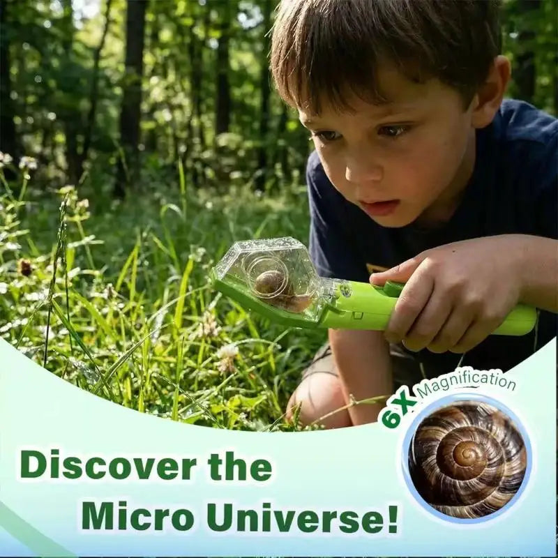 Kids Magnifying Glass Viewer Box, Bug Catcher Observation Container, Outdoor Nature Exploration Educational Science Toy Oasis Select
