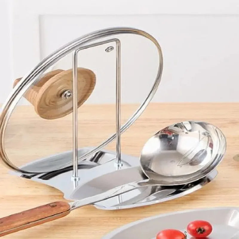 1Pcs Stainless Steel Pot Lid Holder Kitchen Storage Rack for Utensils And Dish Storage Multi-Functional Home Use Organizer Oasis Select