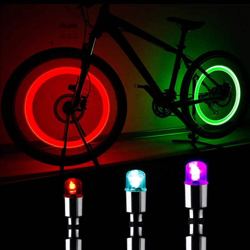 Tire Valve Cap Lights Tire Light for Car Air Valve Caps with Lights for Motorcycles Bicycles Electric Vehicles Lamps Oasis Select