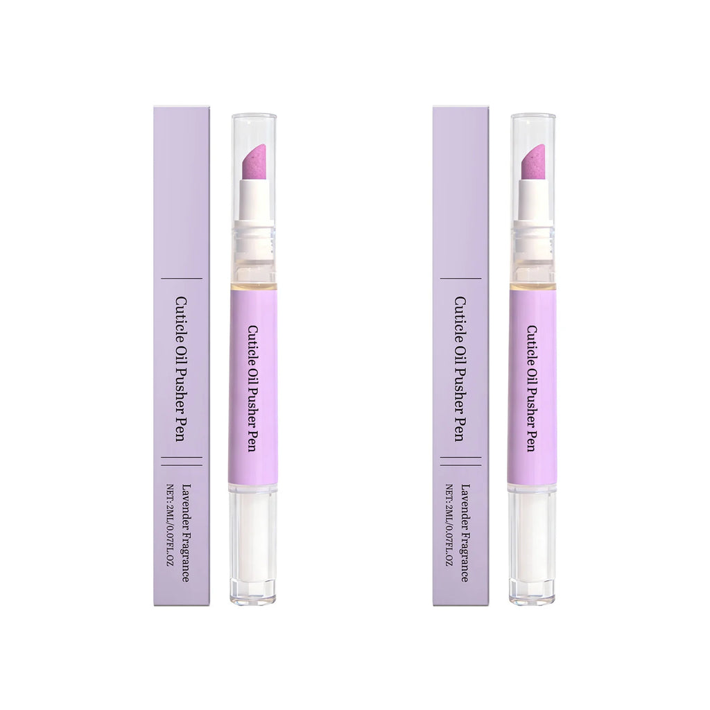 2-in-1 Cuticle Oil Pusher Pen | Lavender Nail Care Tool Cuticle Care Pen Oasis Select 2Pcs