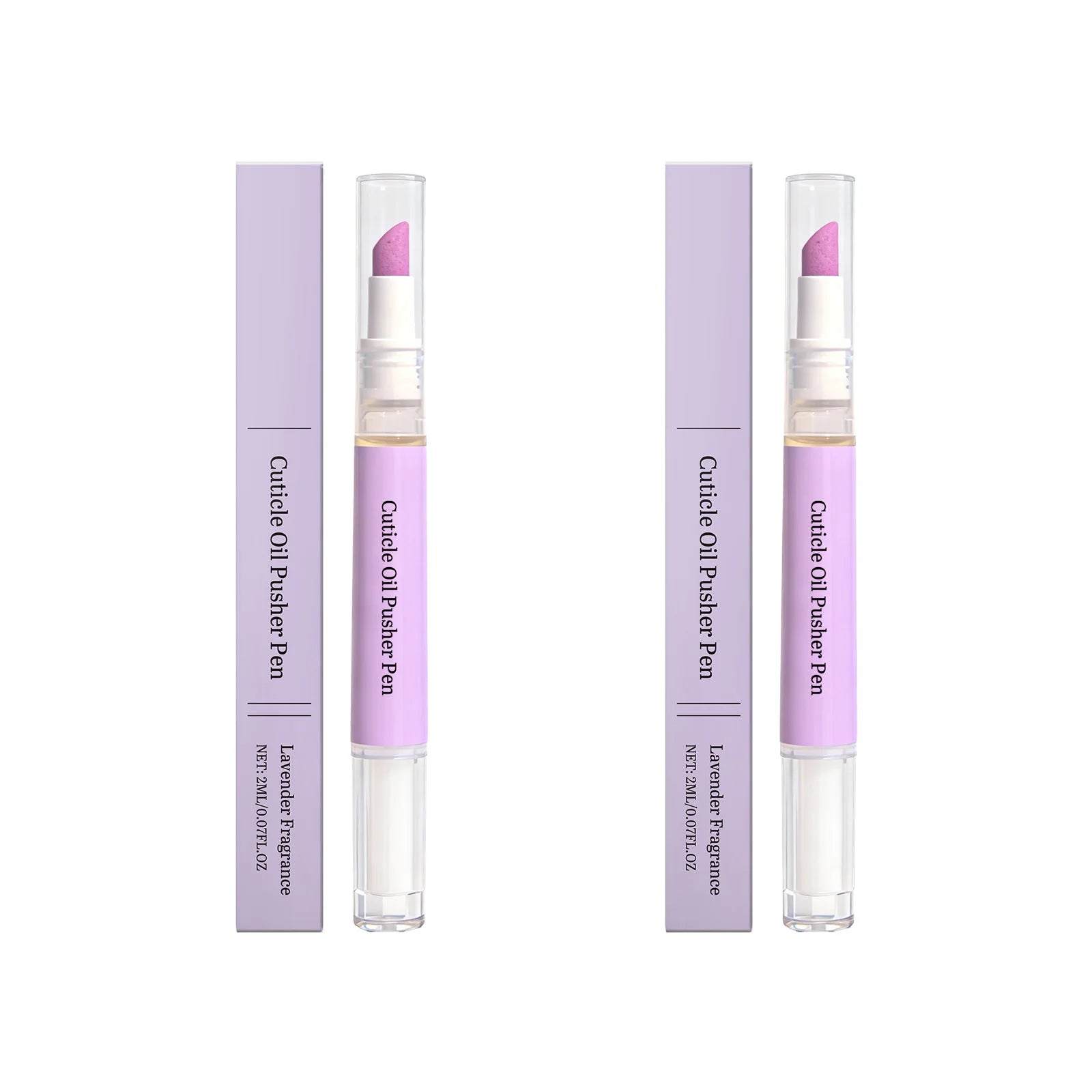 2-in-1 Cuticle Oil Pusher Pen | Lavender Nail Care Tool Cuticle Care Pen Oasis Select 2Pcs