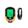 Electronic Altimeter GPS Multifunctional Meter Electronic Altimeter Barometer Thermometer Hygrometer Digital Waterproof Oasis Select YELLOW