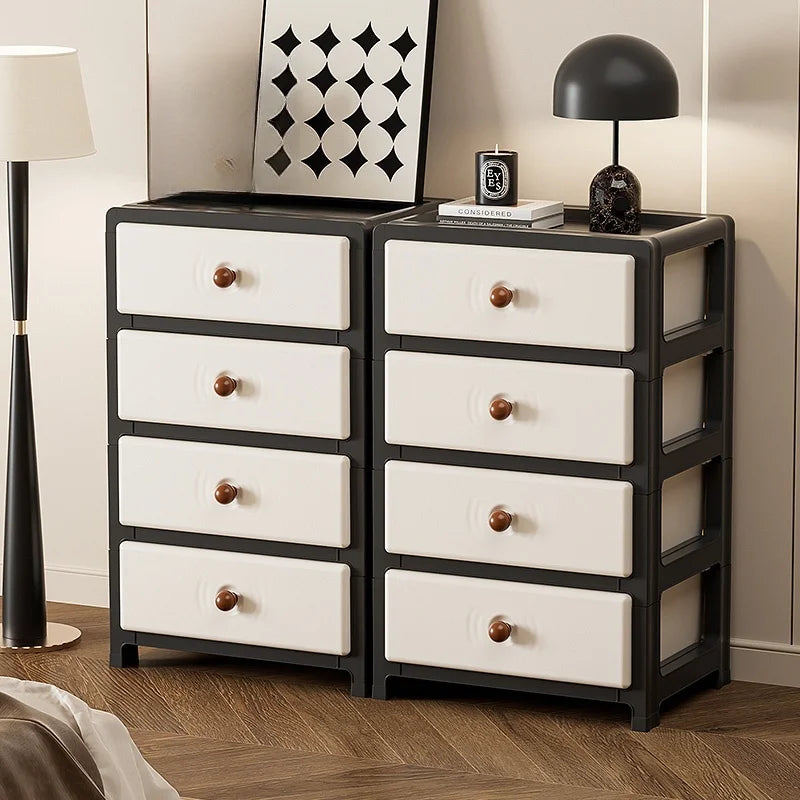 13.8 Inch Drawer Storage Cabinet,3-6 Tier with Bottom Wheels,Large Capacity Multi-Color Combos for Clothes/Snacks/Toys Oasis Select