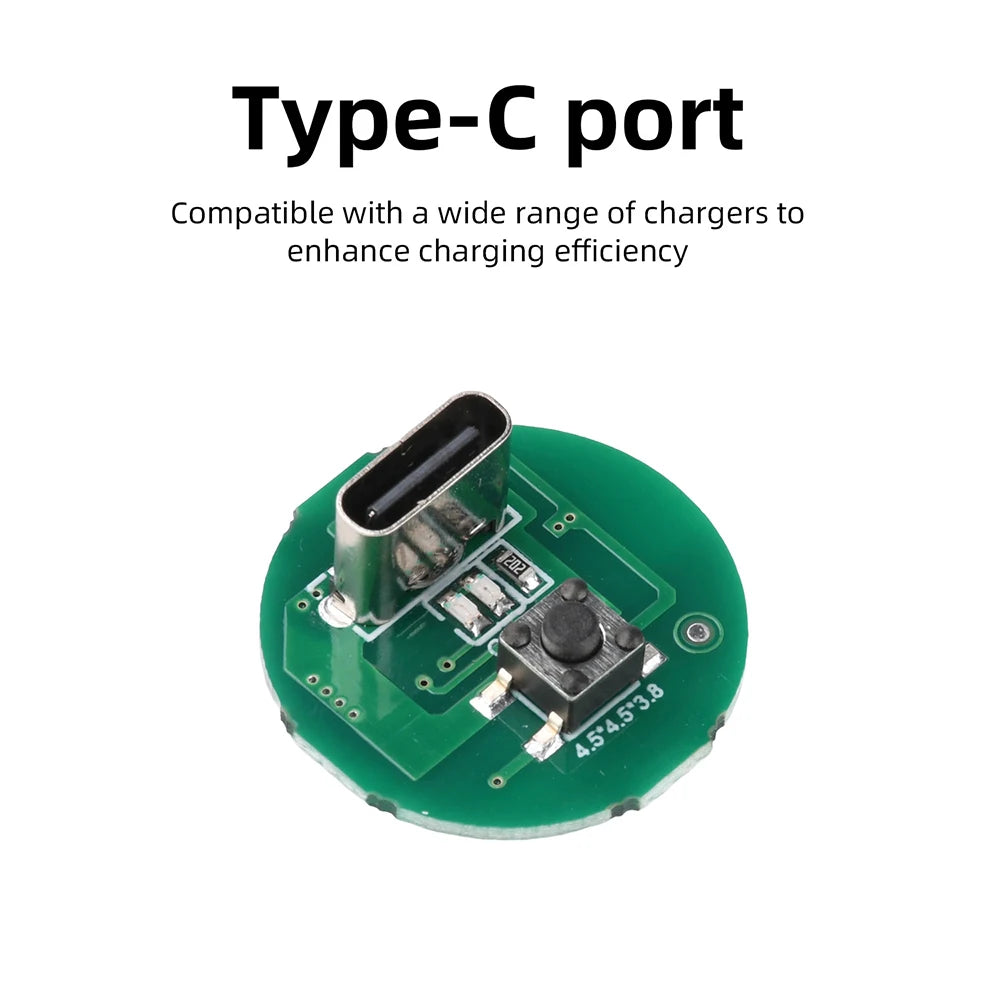 1/5PCS Strong Flashlight Driver Board 10-20W Flashlight Driver Board Single-Speed Control Type-c Charging and Discharging Module Oasis Select