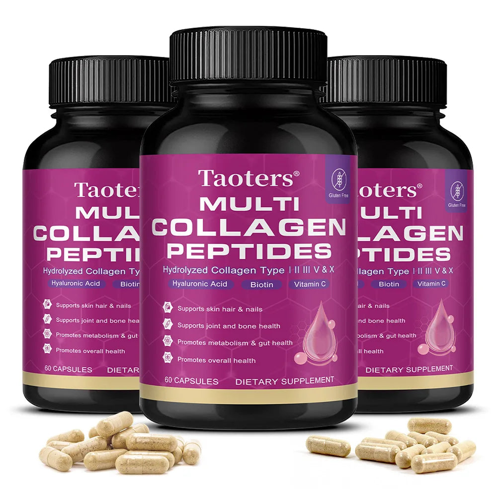 Multi Collagen Capsules Type I II III V X – Skin Hair Nails