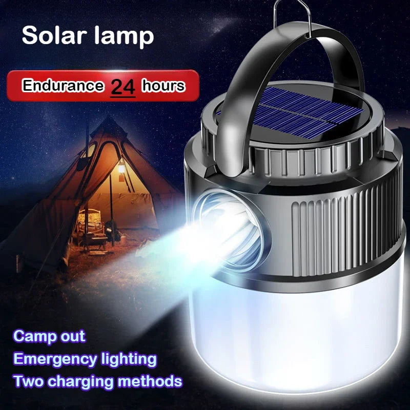 Solar Charging Light Outdoor Multi-functional Camping Light Power Outage Emergency Lighting LED Light Flashlight Oasis Select with powerbank 48H