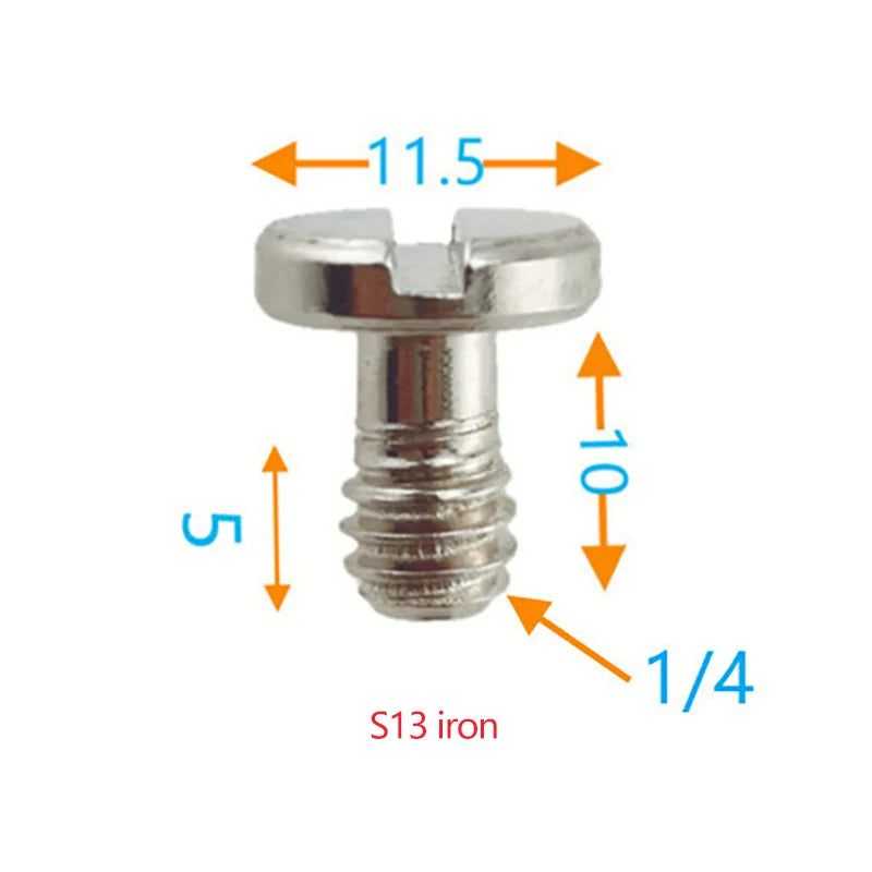 1/4inch D-Ring Tripod Screw Mounting Screw Adapter for Camera Camcorder Tripod Monopod QR Quick Release Plate Adapter Screw Oasis Select S13