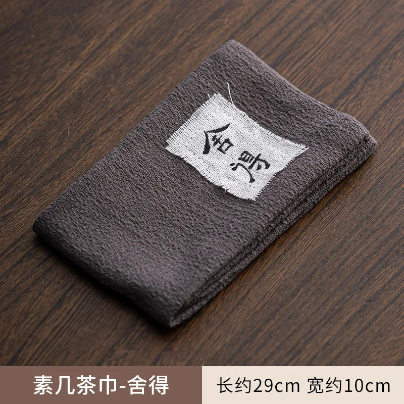 Absorbent Cotton Linen Tea Towel Tea Cloth Home Chinese Creative Tea Mat Tablecloth Tea Table Cloth Tea Mat Tea Ceremony Oasis Select Tea Towel - Shede