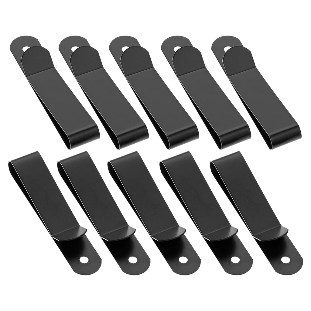 2/5/10pcs Black Iron Spring Buckle Sheath Clip Belt Clip for Making Clips,Wallets,Pouches ,Sleeves DIY Hardware Accessories Oasis Select 72x15 black 10pcs