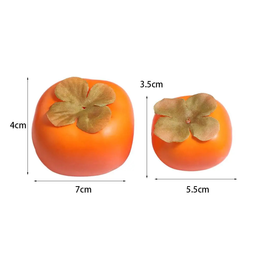 Food Model Mini Artificial Foam Persimmon Handicrafts Realistic Simulation Fruit Vegetable Funny Fake Persimmon Home Decorations Oasis Select