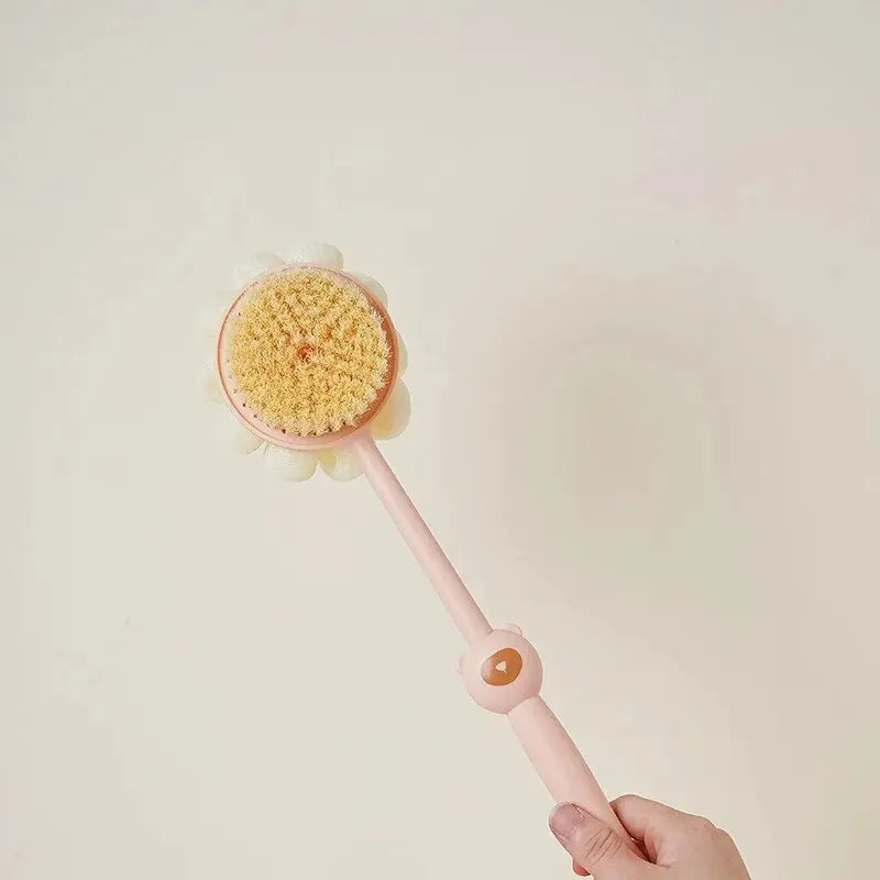 Two-Sided Silicone Body Brush with Long Handle | Back Scrubber Bath Body Brush Oasis Select
