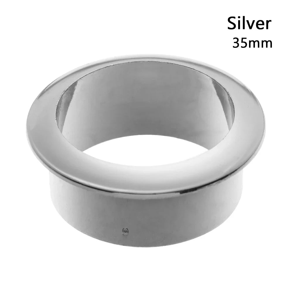 25-80MM Computer Grommet Table Cable Outlet Port Desk Wire Hole Cover Buckle Line Organizer Desk Table Cable Fastener Hardware Oasis Select 35mm silver