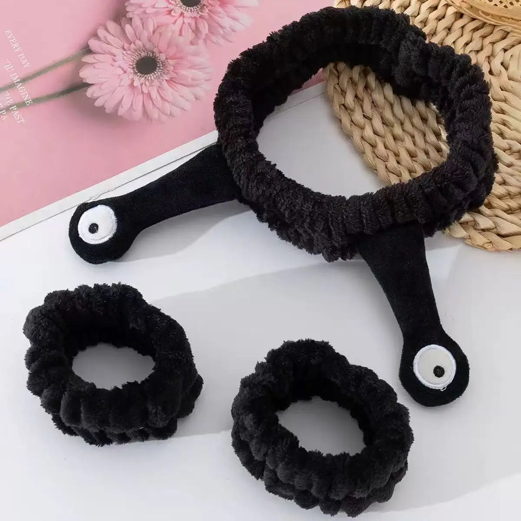 Elastic Headbands Women's Cute Coral Fleece Creative Hair Accessories for Makeup Snail Spa Hair Bands Cartoon Design Hairbands Oasis Select D