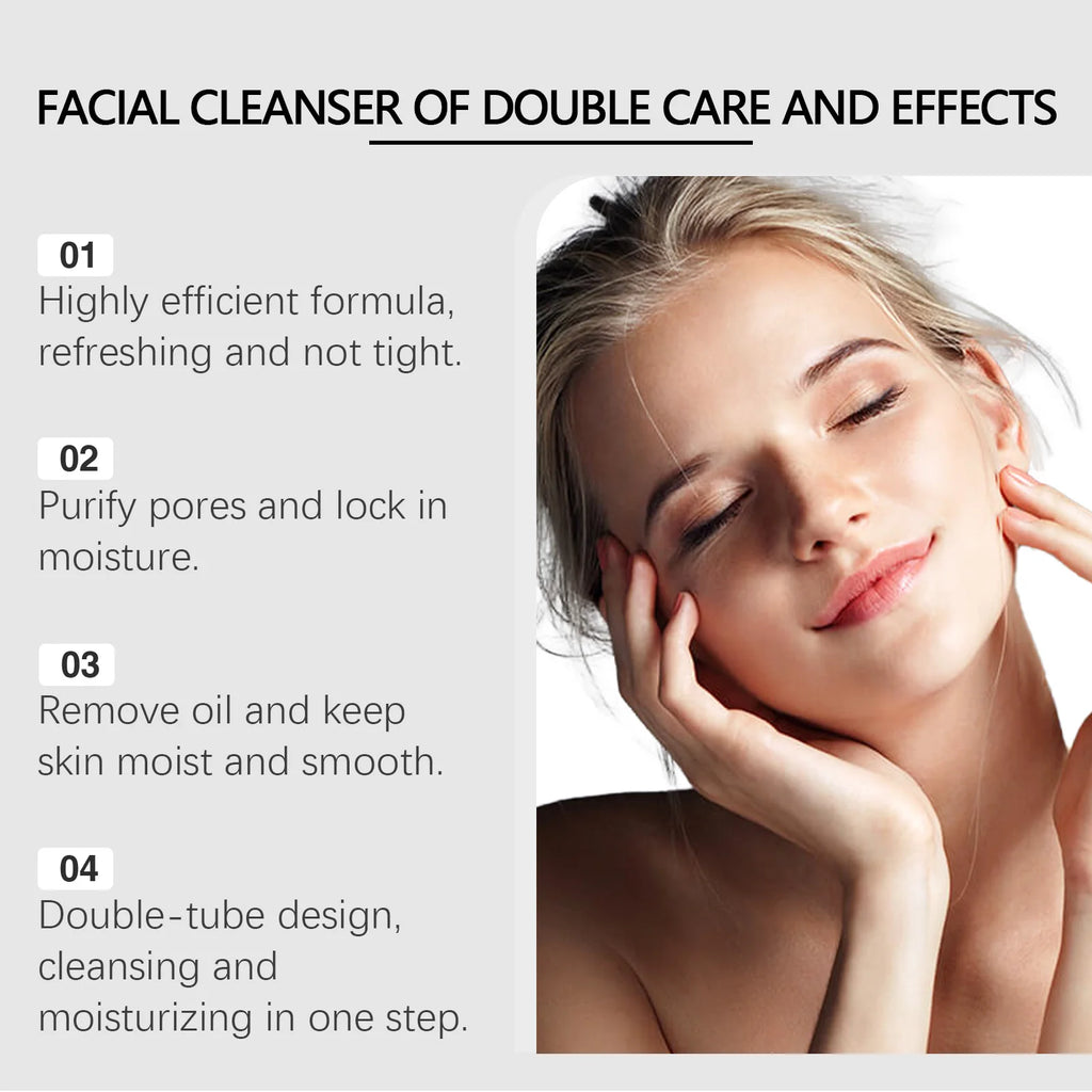 OUHOE 100g Double Cleansing Moisturizing Cleanser Gently Cleanses the Facial Skin and Refreshes the Moisturizing Cleanser Oasis Select