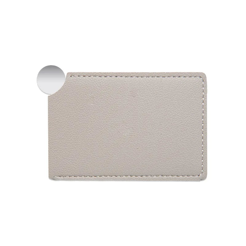 Shatterproof Pocket Makeup Mirror – PU Leather Card Size
