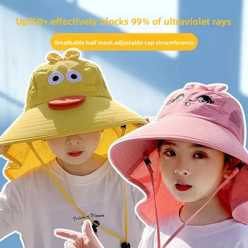 Spring Summer Kids UV Protection Sun Hat Baby Toddler Bucket Hat Wide Brim Breathable Outdoor Cap for Boys Girls Oasis Select