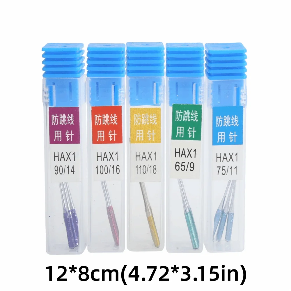15pcs Anti-Jumping Sewing Machine Needles Sharp Tips Regular Point Universal Sewing Needles Steel Flat Shank Ball Point Needles Oasis Select