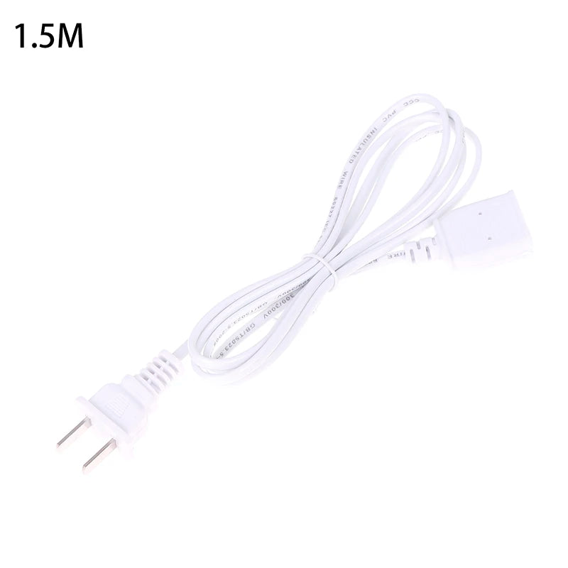 1.5/2/2.5/4.2/4/4.5/6m AC Power Cord Line With ON/OFF Switch Button Cables Wire Two-pin Plug Cable Extension Cords Adapter Oasis Select 1 White