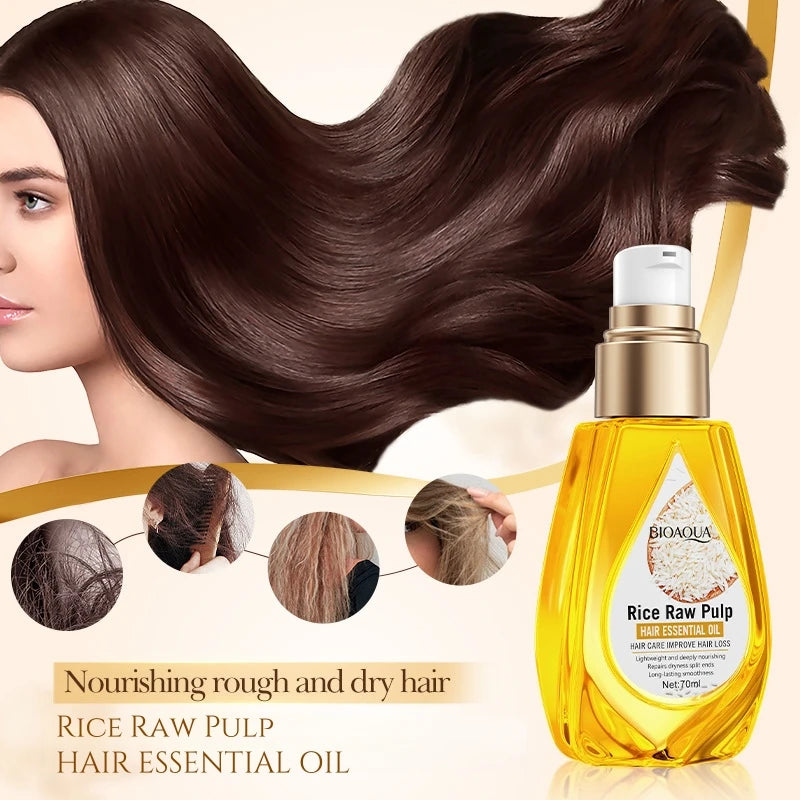 Rice Puree Hair Oil Conditioner – Keratin & Mineral Oils 70ml Hair Conditioning Oil Oasis Select