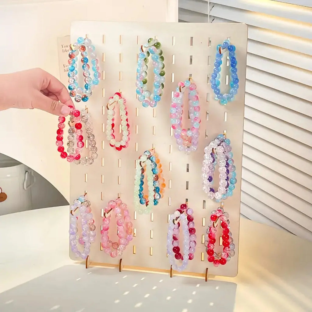 Creative wooden display rack, jewelry storage rack, elegant earring, necklace, bracelet rack, store counter display rack Oasis Select