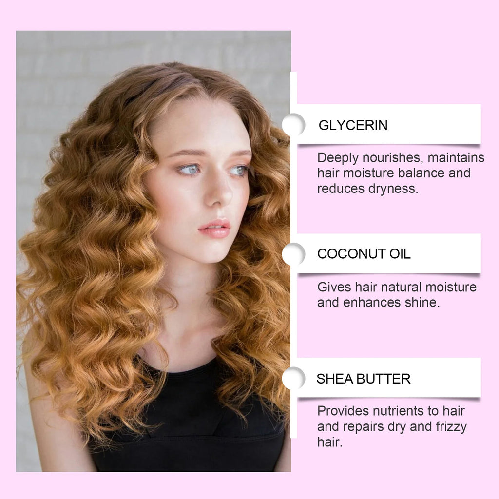 Curl Defining Cream Control Frizz Bouncy Resilient Enhancer Prevent Hair Breakage Smooth Moisturizing Hair Elastic Conditioner Oasis Select